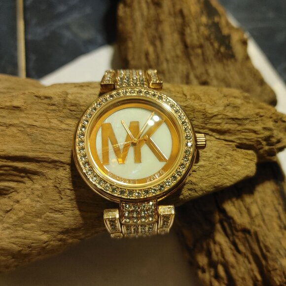 Wristwatch Michael Kors Logo Stainless Steel Rose Gold Watch Crystal Accents main image 3